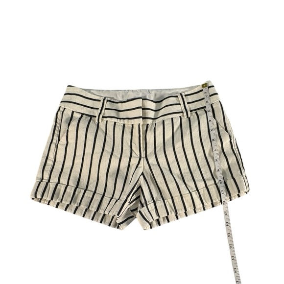 Express Linen Blend Striped Midi Low Rise Shorts Women’s 6 Coastal Grandma - Picture 8 of 11